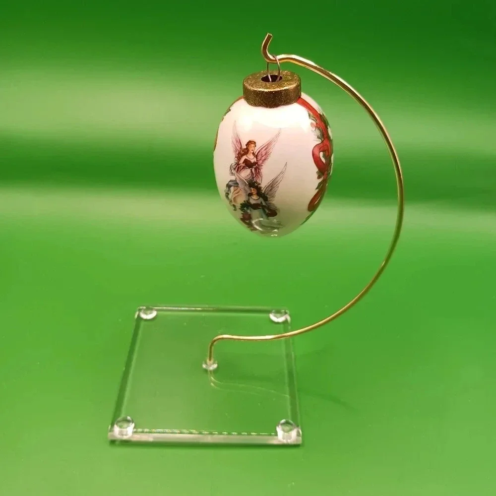 The egg lady hand painted angels 4 sided christmas ornament 